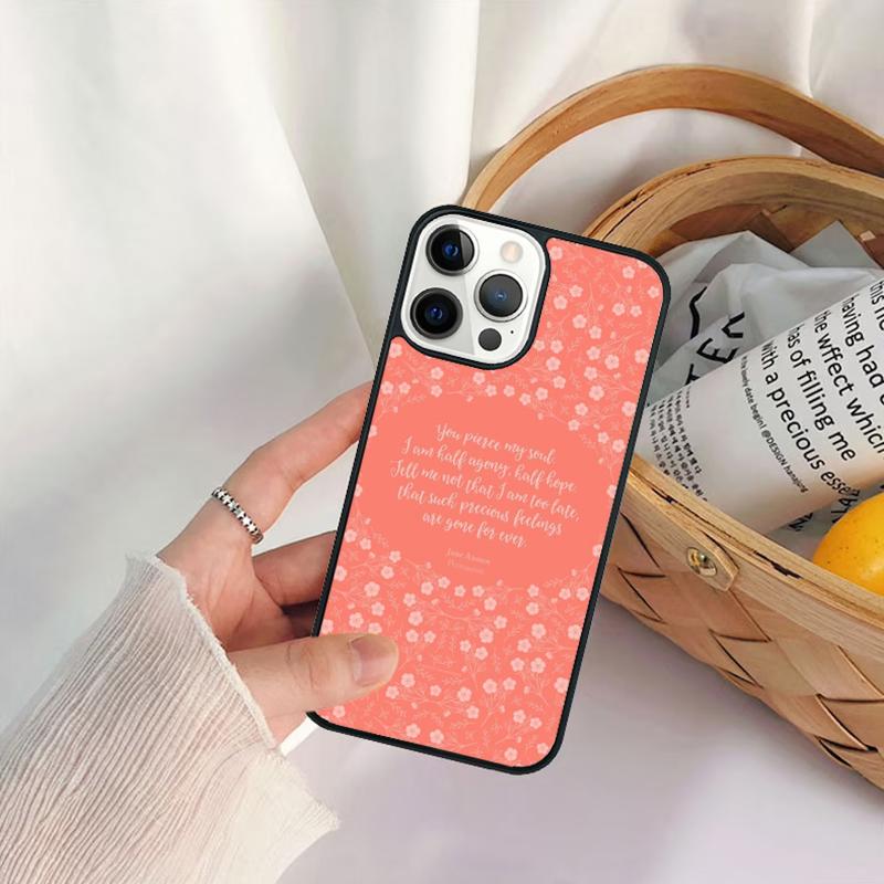Cover Book Jane Austen Phone Case For iPhone 17 Air 16 15 14 11 12 13 Pro  MAX Plus coque Cover Shell