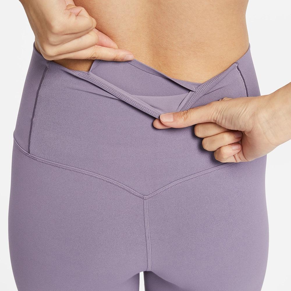 Nike Atmungsaktive High-Waist Neun-Punkt Sportleggings Damen Leggings Lila DQ6016509