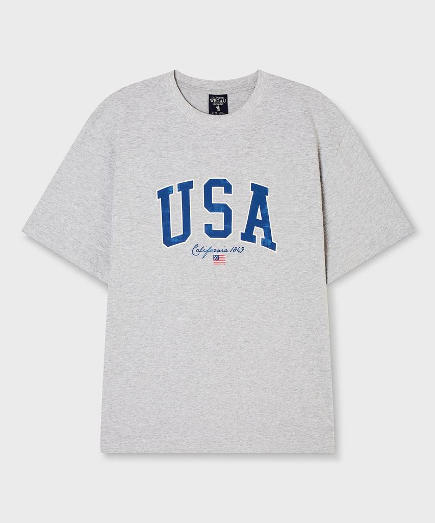 WHO.A.U Usa Printing T-Shirt / Whrpg2405U