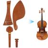 Jujube Wood Violin Tailpiece Set Wooden Color Violin Chin Rest  Violin Replacement