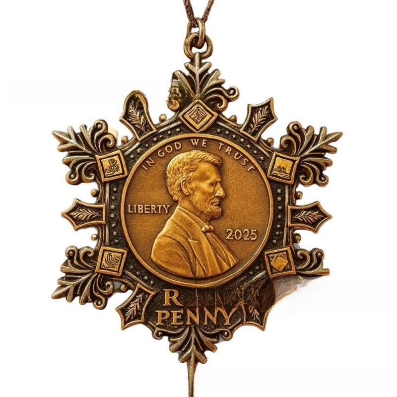 

Historical Commemorative Ornament Finally Cents Penny Memorial Snowflake Ornament Last Lincolns Pennys Tributes Ornament 1