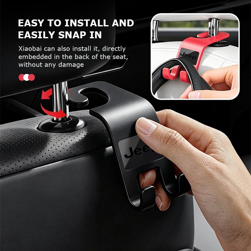 Car Seat Back Hook Mobile Phone Bracket Handbag Hanger Interior Accessories For Jeep Cherokee Patriot Liberty Wrangler JK JL AMY1