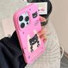 Personalized cartoon iphone16 applies to 15promax mobile phone case apple 17 cartoon black cat 1411 soft