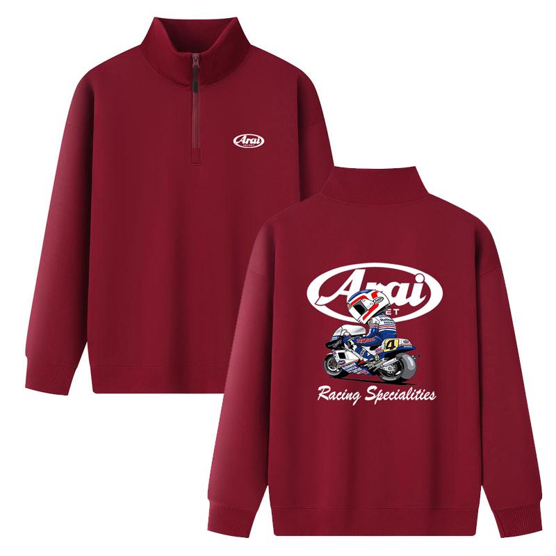 Arai Spring and Autumn Jacket Racing Half Zipper Hoodie