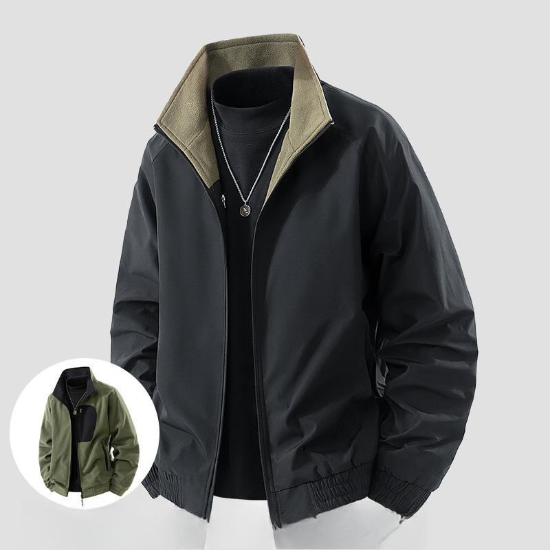 

Весенне-осеннее мужское пальто, утолщенная универсальная повседневная красивая куртка, весенняя одежда со стойкой 3XL