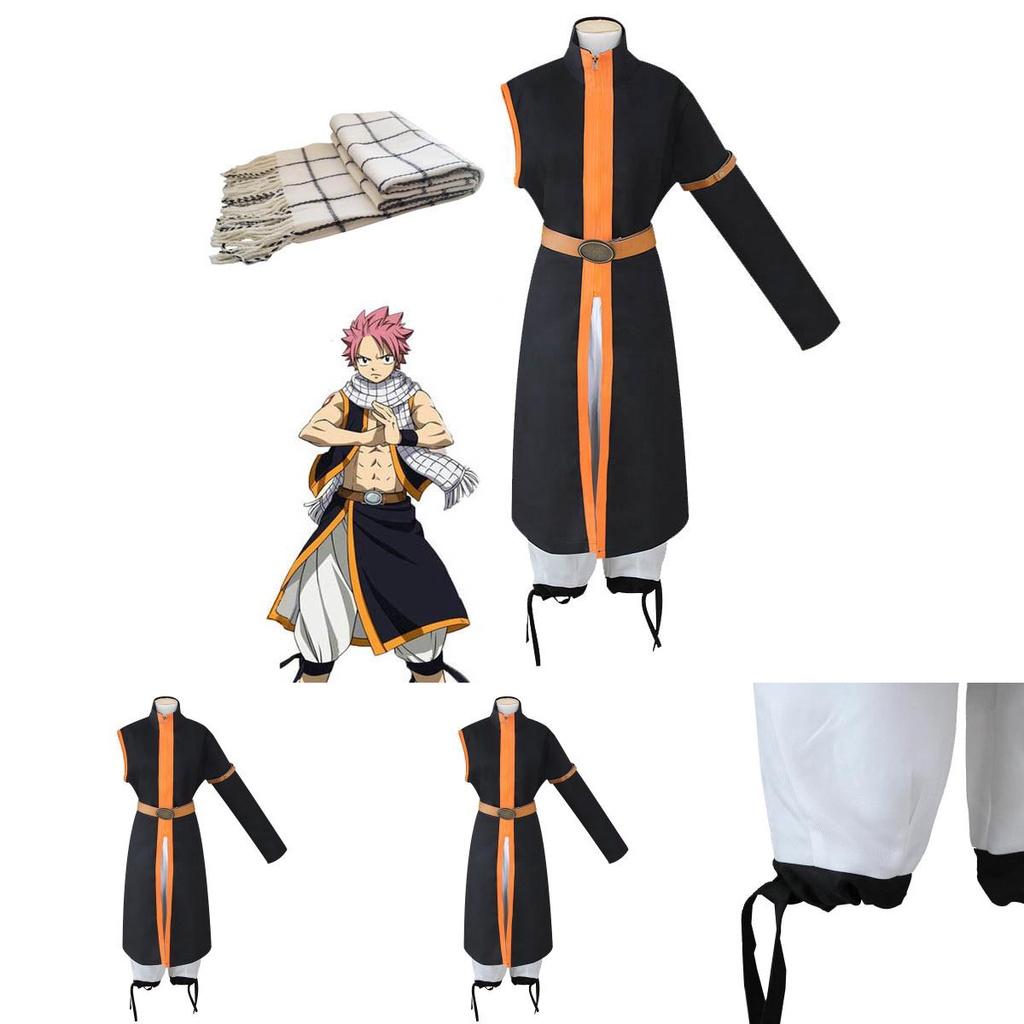 Wykwintny kostium cosplay Anime Fairy Tail Natsu Dragneel na Halloween, strój unisex