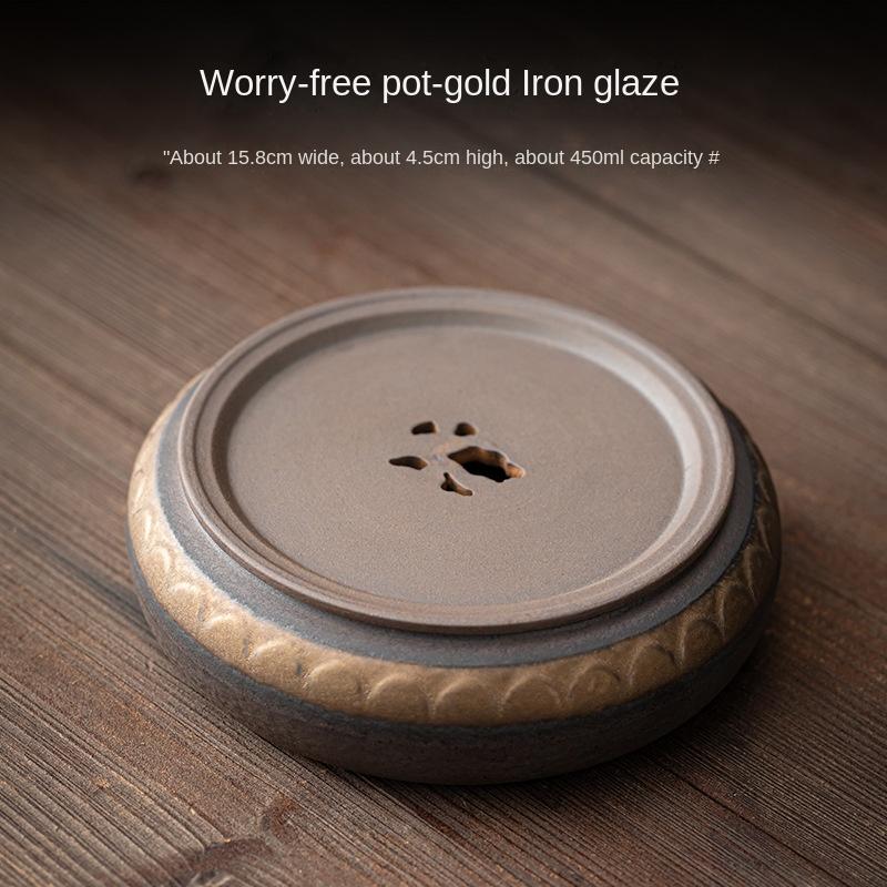 Worry-Free Pot Tray Water Storage Water Storage Kettle Pot Tray Teapot Holder Support Base Round Ceramic Tea Tray Tea Table