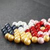 Half-drilled Round Shell Pearl Beads for DIY Jewelry: Earrings, Ornaments, Rings, Semi-finished Products, Buttons