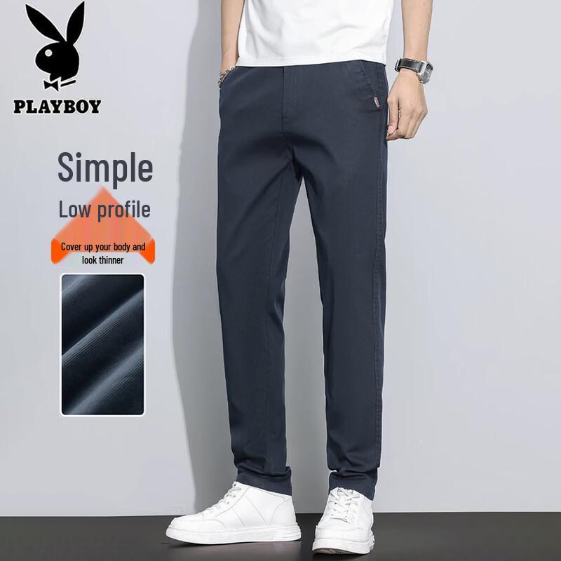 Playboy Men s Lightweight Summer Casual Straight-Leg Pants 30