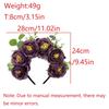 Floral Wreaths Head Hoop Comfortable Bohemian Flower Hair Accessories Artificial Fabric Flower Hairband Anti-Slip For Wedding