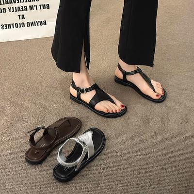 Mode Damen Sommer Flache Sandalen Damenmode Outdoor Schuhe Weibliche Flip Flops Strand Zehenfrei Sandalen Damen Einfarbig Lässig Sandalen