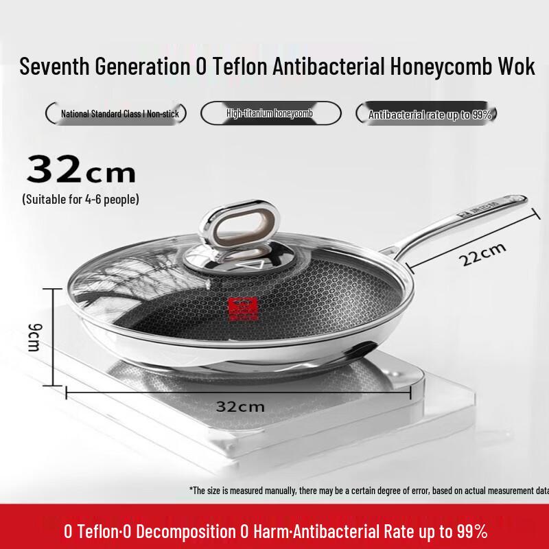 Kombach 7th Gen Titanium Non-Stick Wok