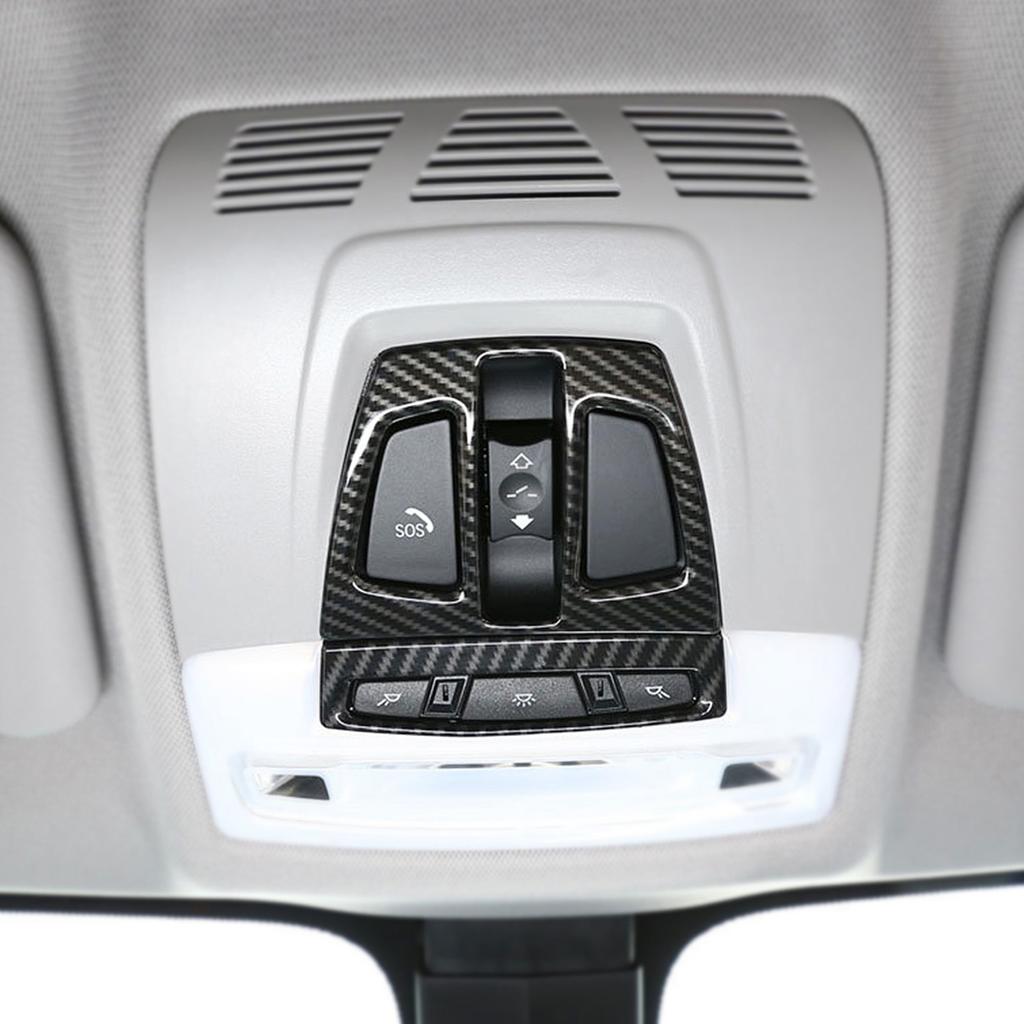 2pcs Carbon Fiber Front Reading Light Panel Cover Trim for 3 Series F30 GT F34 X5 X6 X1 X2