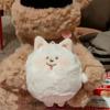 1Pc Kawaii Samoyed Plush Doll Squeak Toy Stuffed Animal Doll Keychain Plushies Toys Key Holder Bag Pendant Car Key Accessories