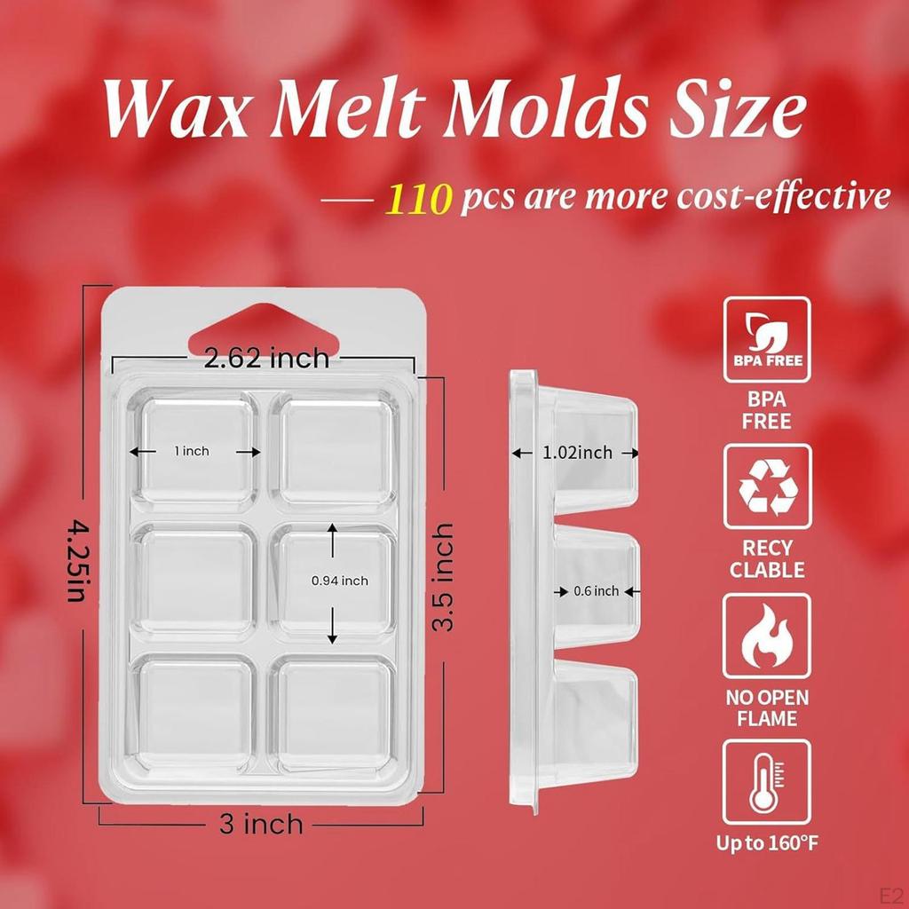 30x Melt Containers Clamshells Organizer Tray Transparent Empty DIY Casting Model Easy To Use for