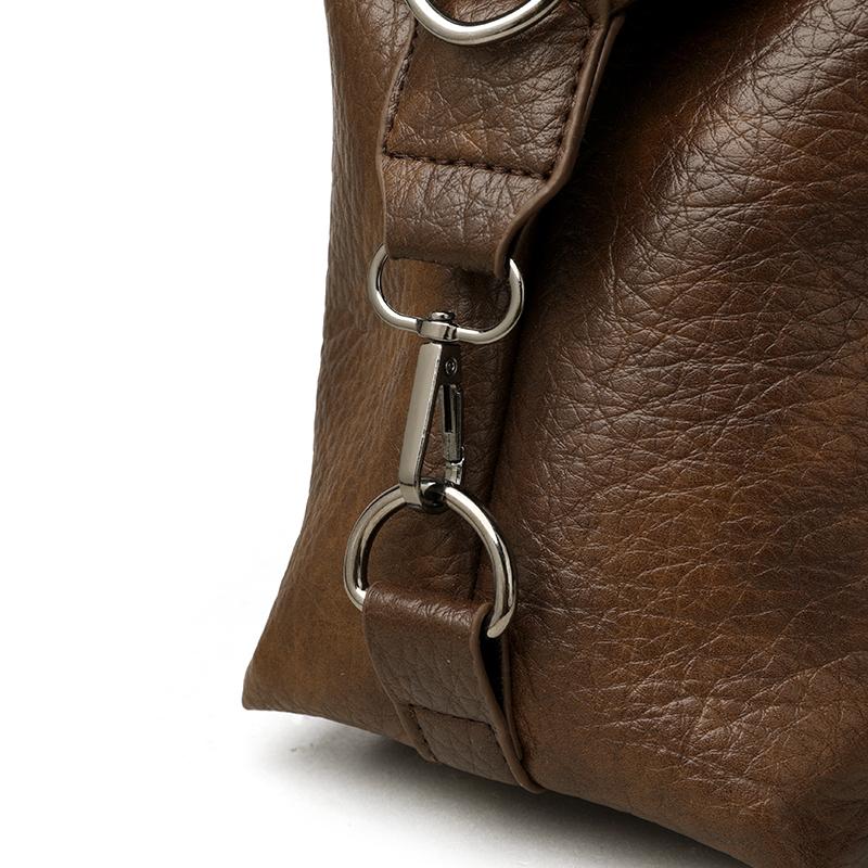 PU Retro Women's Bag Large Capacity Shoulder Crossbody Bag