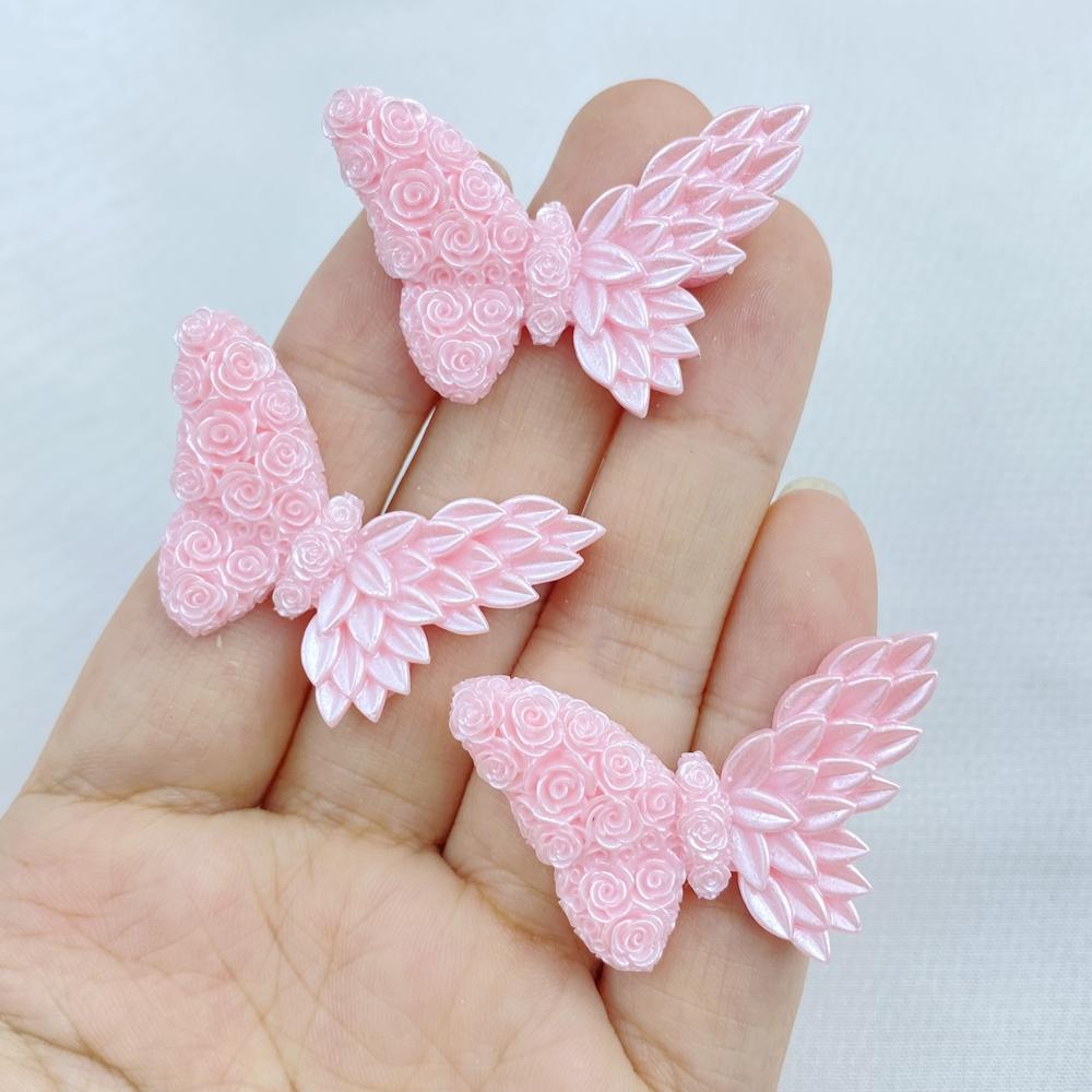 10Pcs New Models Colorful Cartoon Butterfly Series Resin Scrapbook DIY Jewelry Hairpin Headrope Decoration Crafts Diy Accessorie