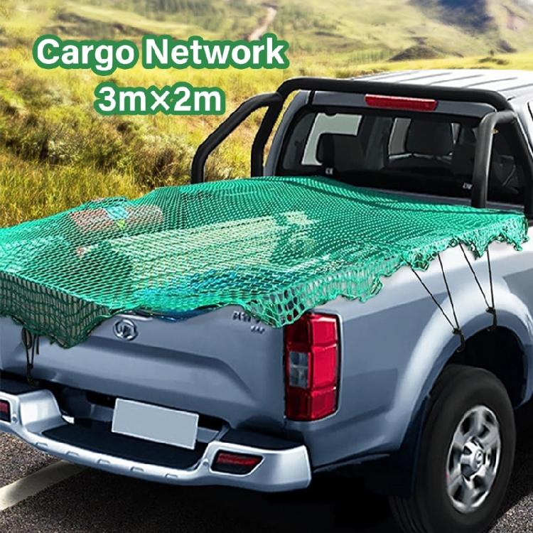 Sicheres Ladeflächen-Netz Ladungssicherungsnetz Zubehör für Pick-up-Trucks Lade-Netz Perfekt für Pick-up-Trucks 2x3m 15 Haken