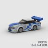 Moc F1 City Speed Sports Racing Car Building Blocks Brick R34 Rx-7 Vehicle Supercar Fast & Furious Mk4 Supra Kids Toys