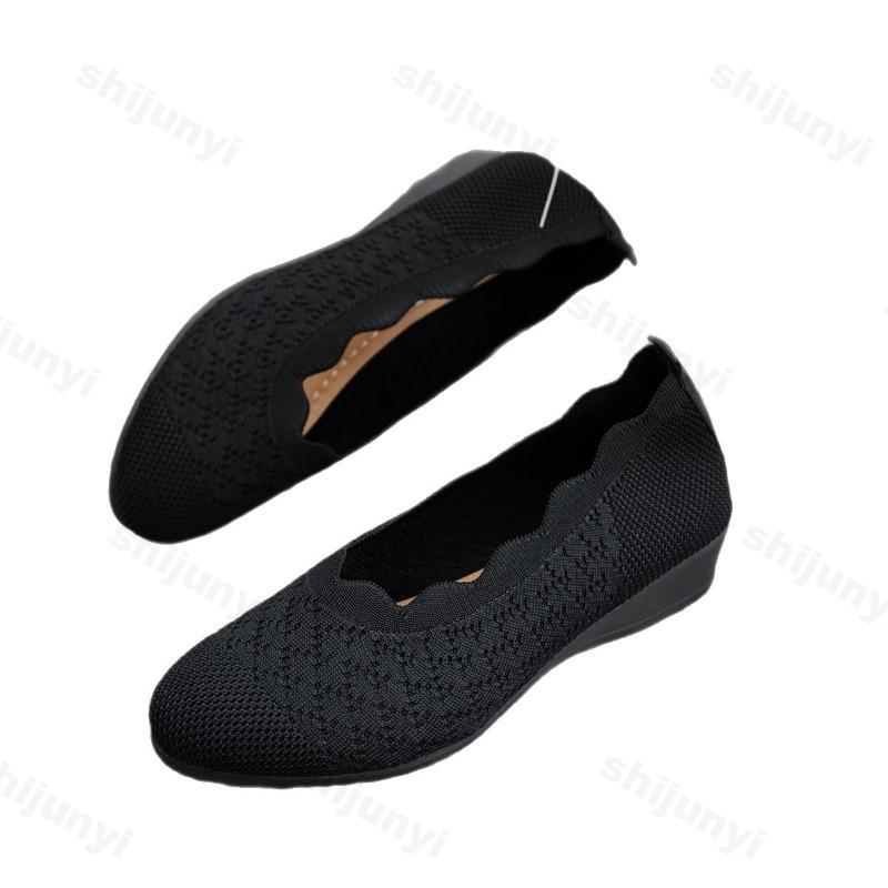 Fashion Casual Shoes Women's 2025 Autumn Mesh Breathable Flat Shoes Ladies Comfort Light Sneaker Socks Women Slip on Zapatillas Muje