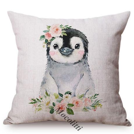 Nordic Animals Koala Duckling Bunny Pillow Case Cute Birthday Gift Kid'S Room Sofa Decoration Car Linen Cushion Cover Cojines