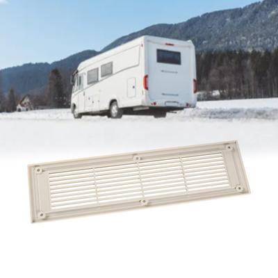 Cremefarbenes Lüftungsgitter für Wohnmobile, schützt die Klimaanlage und verbessert die Luftzirkulation.