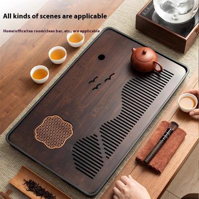 Gianxi Tea Tray Tea Set Tea Tray Tea Sea Dry Brewing Platform Tray Bamboo Tray Tea Ceremony  Small Water Storage Tea Platform