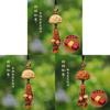 Traditional Car Pendant With Yellow Boxwood Lotus Charm For Interior Decor