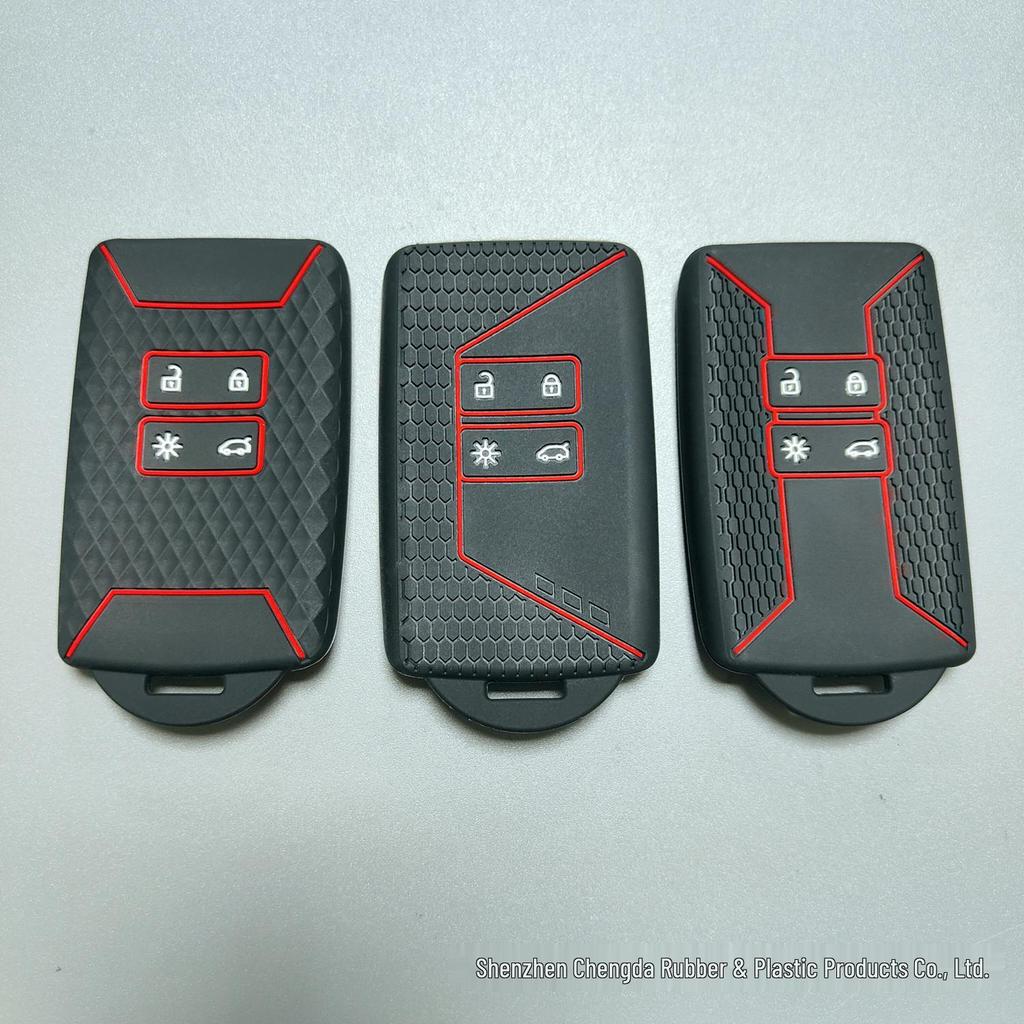 Renault Key Case: Honeycomb Pattern Silicone Bag for Koleos/Fenglang/Fengdu - Anti-Fall Remote Protection
