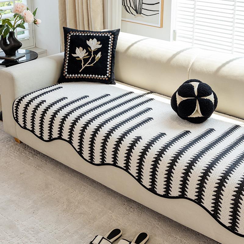 Sofa Cushion Waterproof Anti-Slip Wear-Resistant Sofa Mat Comfortable Warm Irregular Couch Cushion Living Room Furniture Protect 90x90cm