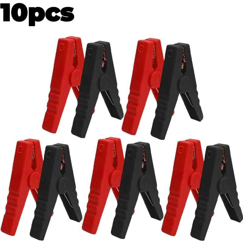 Red Black Charging Battery Cables Boost Clamps Insulating Alligator Clips Emergency Power Terminal Test Connectors Wholesale