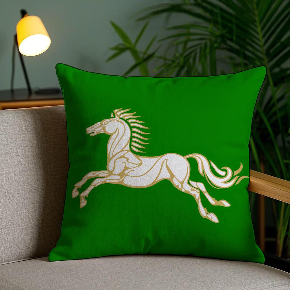 Kingdom Of Rohan Funny Cushion Cover Plush Fabric Soft Double-Sided Printed Invisible Zipper Sofa Pillow Case Home Decor
