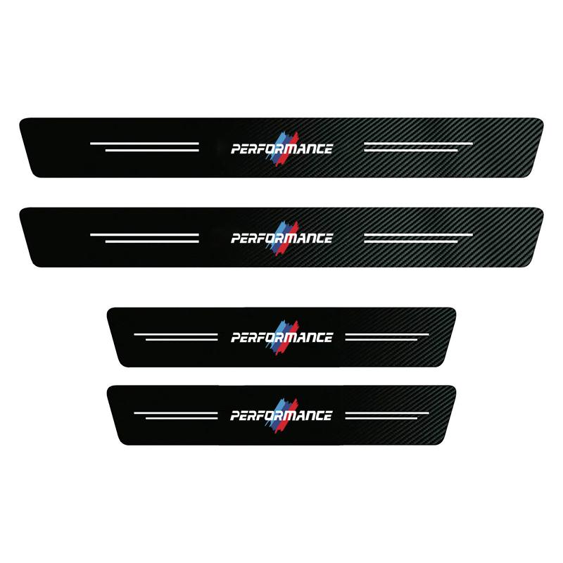 BMW Car Door Sill Scuff Plate Decor Carbon Fiber Stickers For BMW M E46 E90 E60 F30 F10 E39 E36 F20 G30 G20 E87 E92 E91 E30 F11 xn8