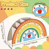 Wooden Rainbow Pencil Holder 5 Slots Decorative Pen Holder  Graduation Season
