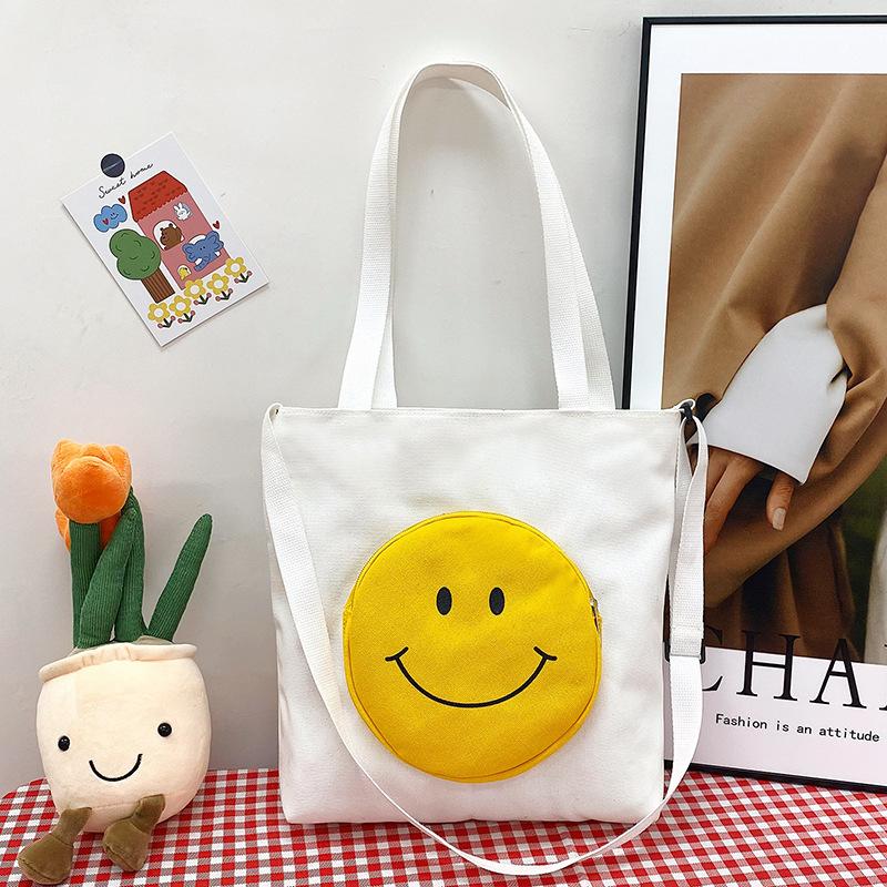 

Large capacity canvas bag, new women s bag, fashionable contrasting color messenger bag, shoulder bag. белый