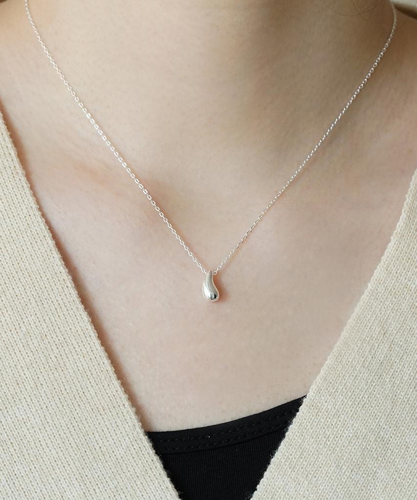 Alleun Silver 925 Teardrop Chain Silver Necklace