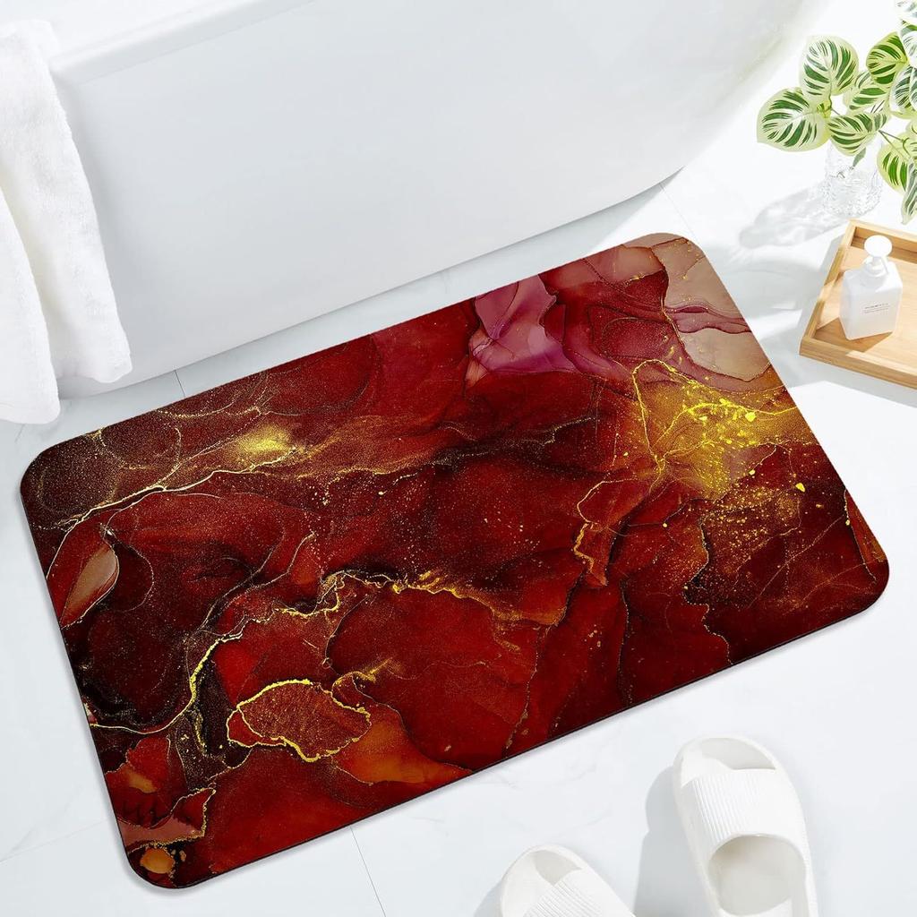 Marble Grain Diatom Mud Floor Mat Bathroom Water-absorbing Non-slip Foot Mat Dirt-resistant Wear-resistant Door Mat