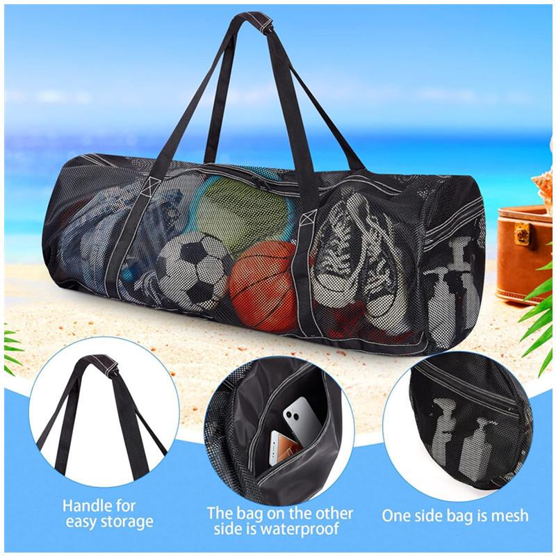 High Grade Quick Dry Mesh Duffel Bag Foldable Design Lightweight Shoulder Strap Water Sports Equipment Bag for Travel