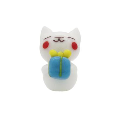 Four Cart Cute Handmade Glass Craft Gift Shironeko
