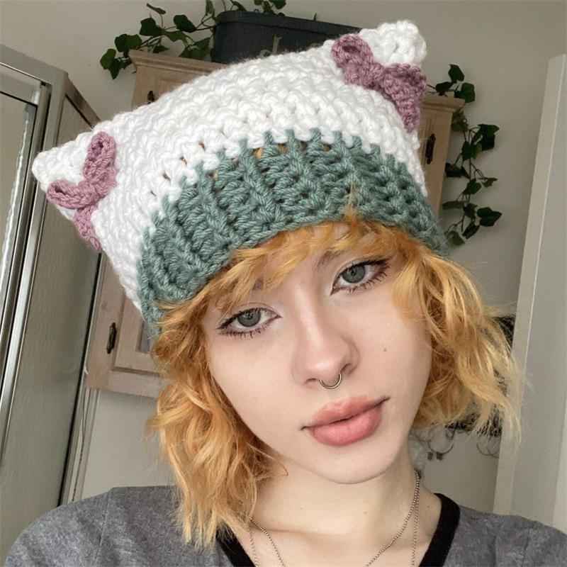 

Милый берет в виде маленького животного в стиле INS, модная и универсальная взрослая шапка-пуловер adult 57-59cm