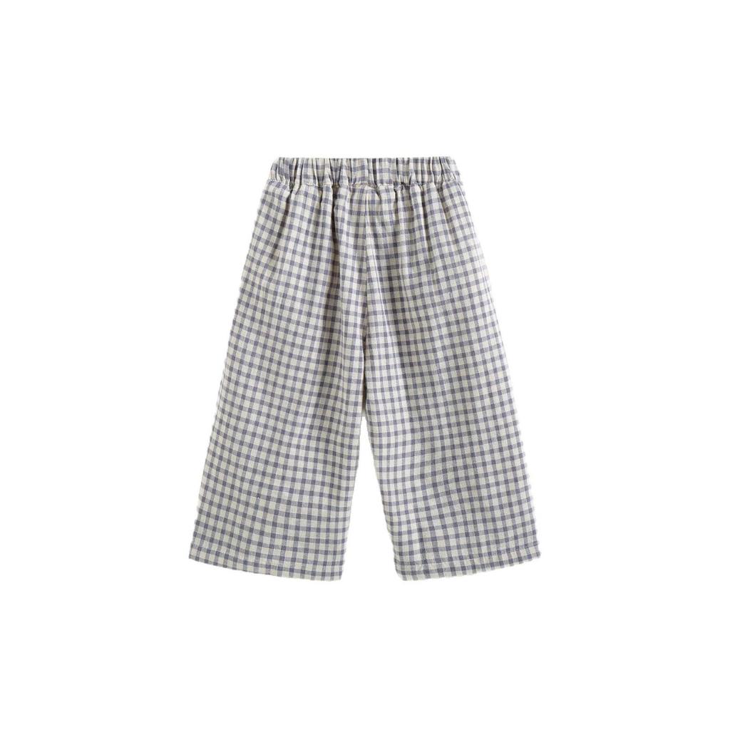 Kinder Cartoon Leinen-Baumwollhose im koreanischen Stil - 9/10 Länge, Atmungsaktive Frühlings-/Herbsthose