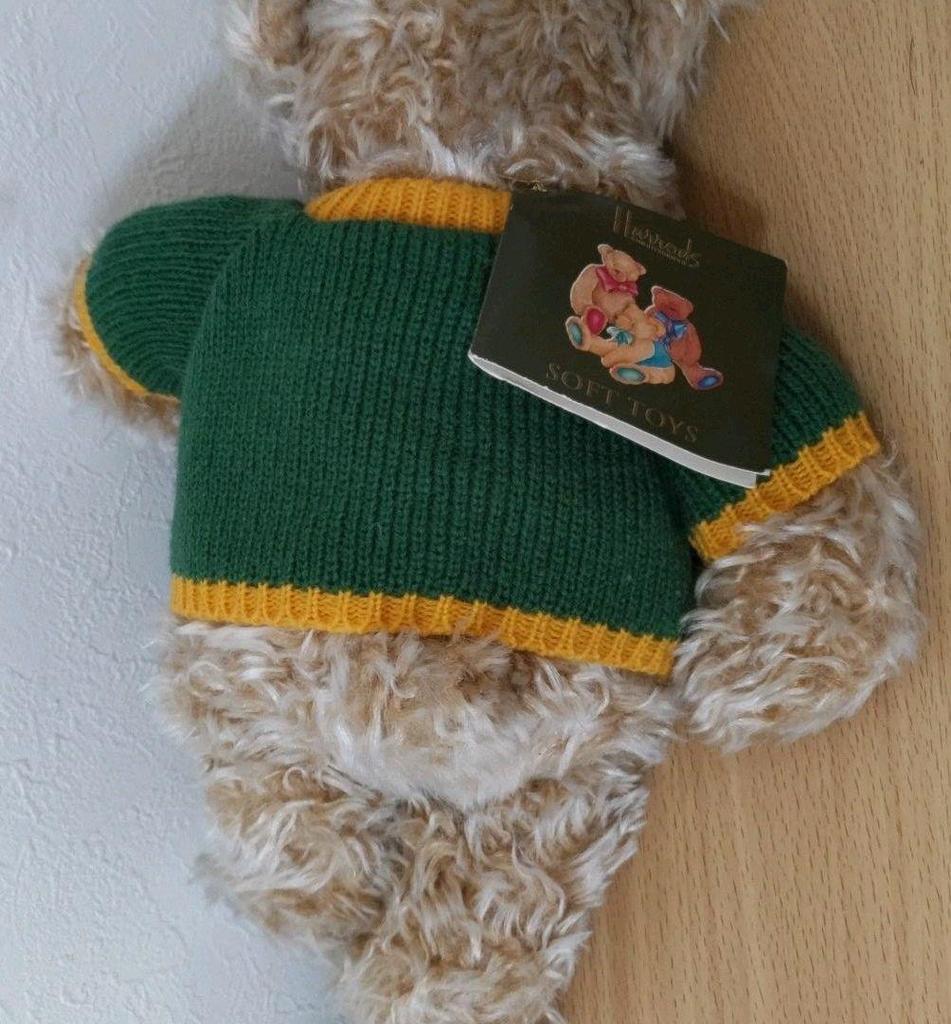[USED] Harrods Teddy Bear Green Sweater