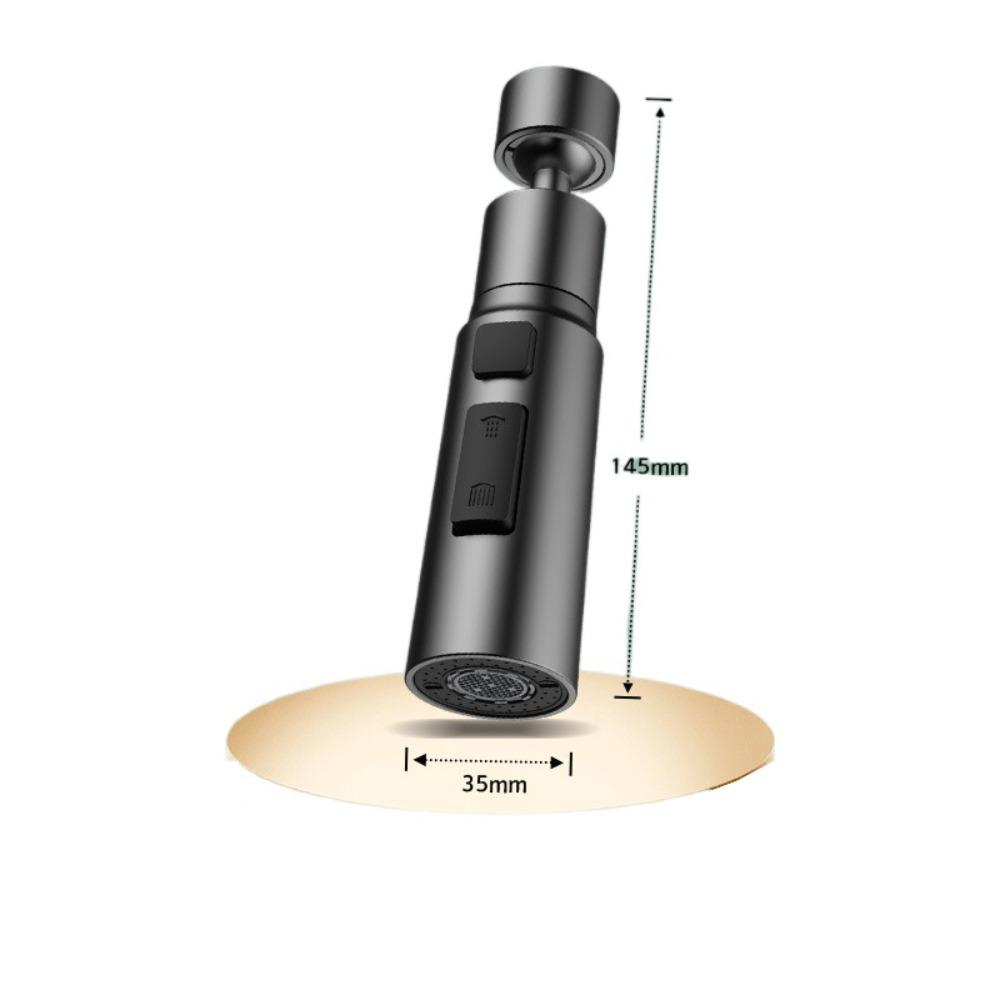 

Герметичная головка кухонного смесителя 3 режима Излив фильтра для крана Высококачественный вращающийся аэратор для смесителя темно серый