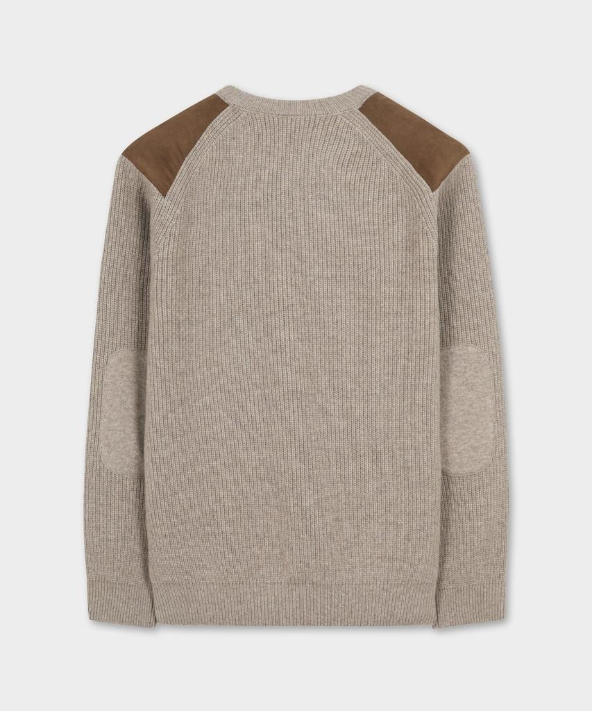 BROOKS BROTHERS [Heritage] Patch Pullover Sweater (Beige) (Bbwrmhf412)