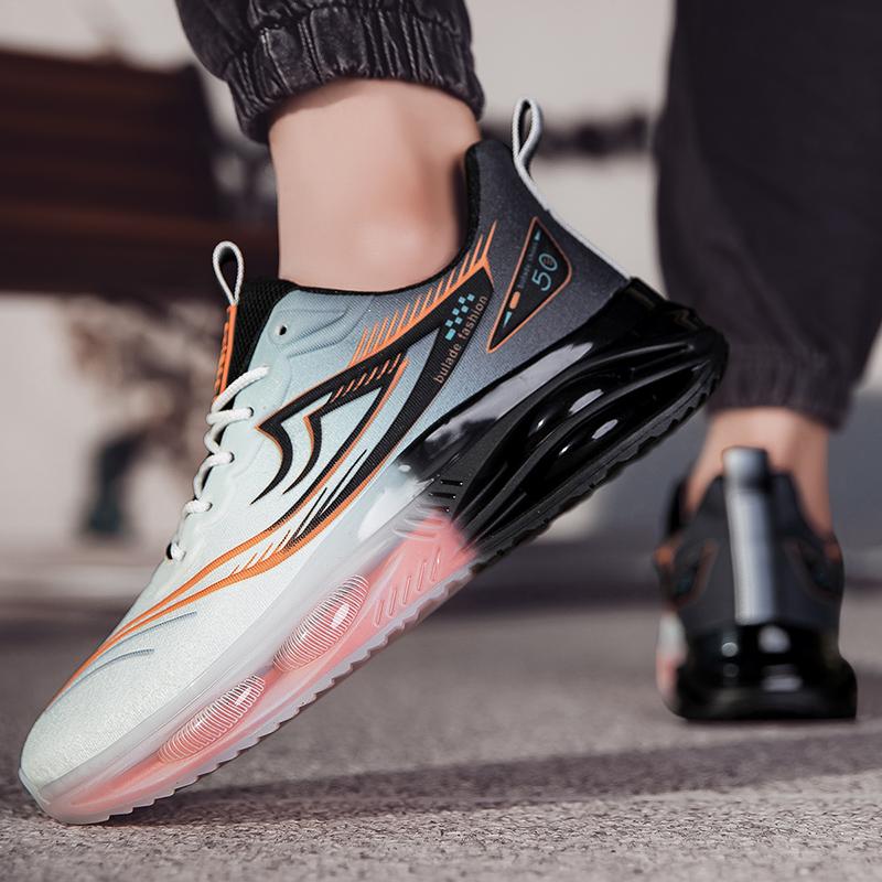 Men’s Red Sports Basketball Shoes Street Style Running Sneakers Shoes Students Over Sized Jogging Shoes