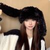 Coldproof Rabbit Ears Beanies Bunny Ear Protection Hat Casual Plush Pullover Cap  All-match