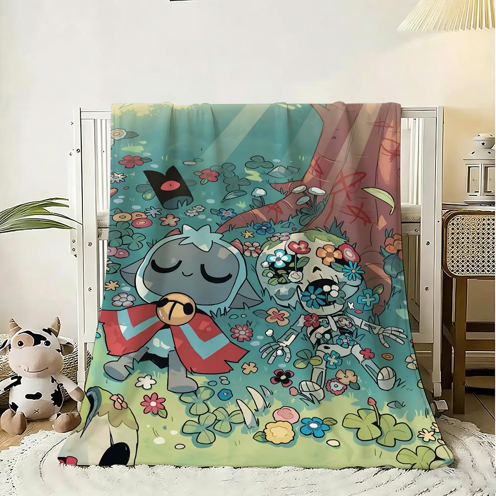 Cult Of The Lamb Game Throw 240g Flannel Blanket Lightweight Soft Skin-friendly Summer Thin Throw Blanket 75x90cm