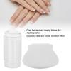 Transparent Silicone Nail Polish   Head Stamper Scraper Nail Art Tool (Transparent White)