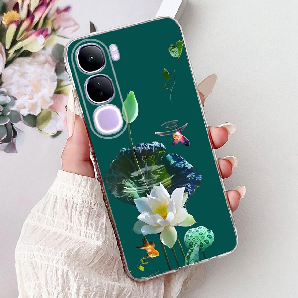 For Vivo V40 Lite 5G IDN Case V2417 Clear Cute Cat Fashion Butterfly Love Painted Soft Phone Case For Vivo V40 Lite 4G IDN Cover