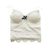 Women's Solid Color Lace Sleeveless Camisole Belly Button Top